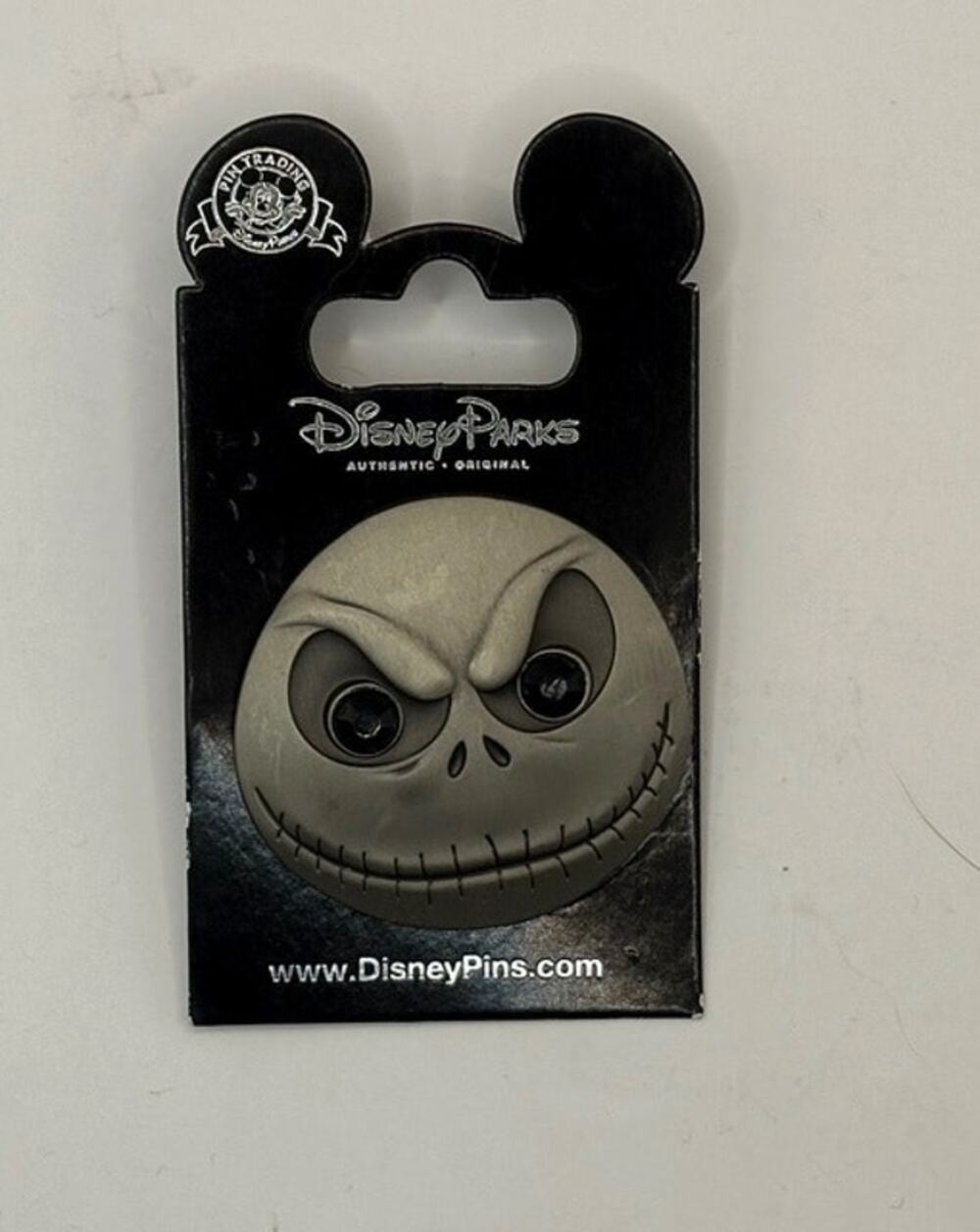 Disney Parks Jack Skellington Face Silver Metal Pin Nightmare Before Christmas